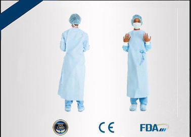 Lightweight Non Woven Disposable Barrier Gowns For Chemical / Food Industry
