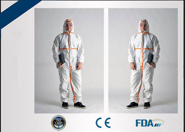 Latex Free Protective Coveralls Disposable Type 5 6 With High Toughness