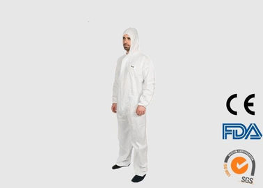 Durable Flame Retardant Disposable Coveralls Type 5 6 For Asbestos Removal