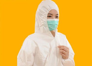 Fire Retardant Non Woven Coverall Eco Friendly For Painters / Decoration Workers
