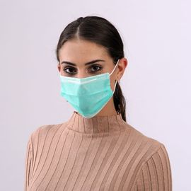Safe Breathable Disposable Medical Face Mask Green Color For Nail Salons
