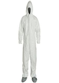 ارسال پیام کوتاه Tyvek Coveralls کم رنگ با بسته شدن جلوی زیپ