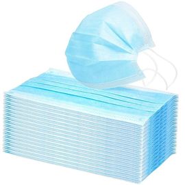 چین ماسک صورت یکبار مصرف رنگ آبی وزن 25 + 25 + 25gsm حفاظت تنفسی کارخانه